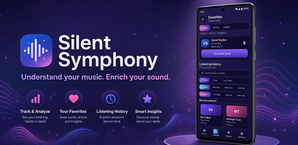 Silent Symphony app banner